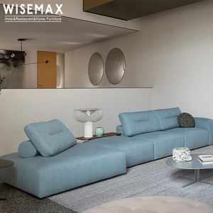 MUEBLES WISEMAX Sofá de Estilo Industrial Minimalista Italiano para Penthouse, Sofá de Madera Maciza para Villa - Product Image 6