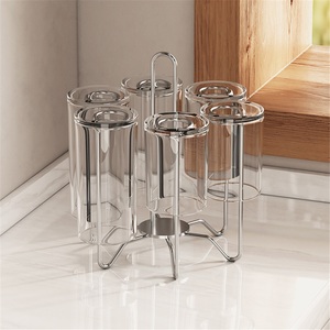 304 Stainless Steel <b>Standing</b> Type Modern Desktop Drain Towel Holder Upside High-value Kitchen Storage Rack <b>Tea</b> Shelf Household - Product Image 4