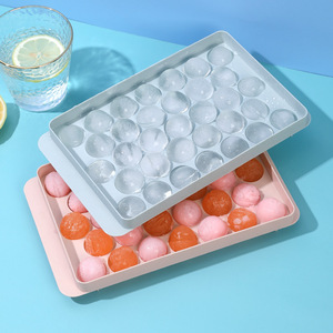 Molde redondo para Hacer bolas de hielo, bandeja de cubitos de hielo con tapa, fabricante de bolas de hielo, congelador, 2023 - Product Image 1