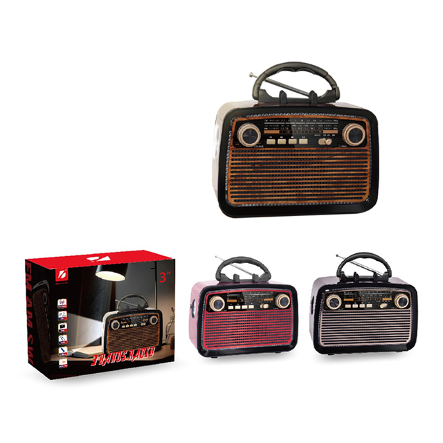 2024 Newest 1200mah Wireless USB Charge Desktop Retro Old Style Am Fm Sw Radio With Usb/tf Slot