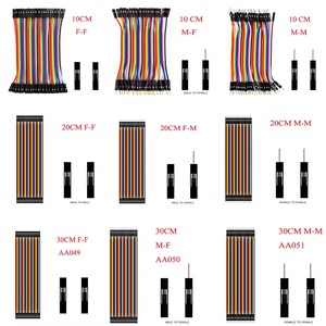 Cable de Color Dupont Line Hembra a Hembra, Macho a Macho, 40 pines, Macho a Hembra, 10/15/20/40 cm - Product Image 1