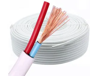 2 core 0.5mm 0.75mm 1mm 1.5mm flexible monitor audio speaker cable solid copper flat electric cable wire twin home cable