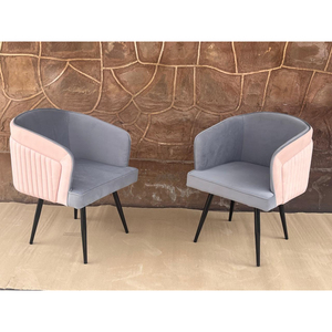 Silla de Comedor Moderna Tapizada en Terciopelo con Patas de Metal, Asientos Contemporáneos para Cafetería y Restaurante, Muebles de Oficina de Lujo - Product Image 1