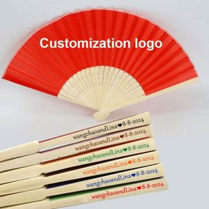 Abanico Plegable de Bambú Personalizado, con Varilla Tallada y Decoración Pintada, para Fiestas, Festivales o Recuerdos Promocionales - Product Image 4