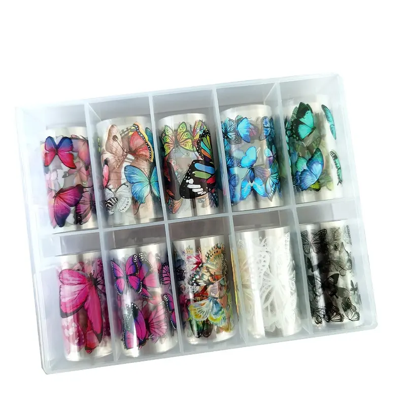 Factory Sale Nail Art 3D Butterfly Nail Foil For Nail Art Sticker Decoration