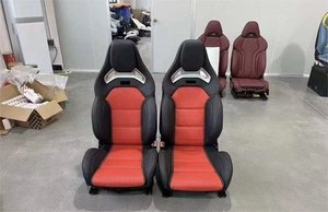 Asientos Deportivos Recaro de Cuero Negro para <span class=keywords><strong>Mercedes</strong></span>-<span class=keywords><strong>Benz</strong></span> A45 CLA45 W176 W177 <span class=keywords><strong>AMG</strong></span>, Asientos Delanteros de Doble Fila con Calefacción (Costuras Rojas) - Product Image 4