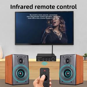 Amplificador de Potencia Estéreo HiFi de <span class=keywords><strong>2</strong></span> Canales con Reproductor USB Coaxial Óptico Bt 5.0 Sistema de Audio para el Hogar de Alta Resolución - Product Image 2