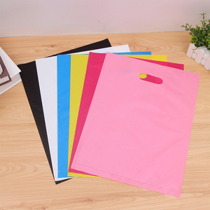 Custom Printed Four Finger Plastic Promotional Bags for Clothing Cosmetics & Gifts Wrapping Graphic Text on Bag