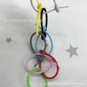 Yuechao Soft Rubber <b>Cable</b> <b>Ties</b> 120mm Self Locking For Data Network Earphone Charging <b>Cables</b> Colorful Organizers - Product Image 3