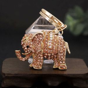 Wholesale Rhinestone <b>Elephant</b> Keychain Full Diamond Metal Animal Pendant, Fashion Bag Charm for Girls Hot Selling OEM <b>Gift</b> Item - Product Image 5