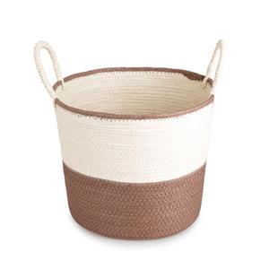 Grand panier de rangement en corde de <span class=keywords><strong>papier</strong></span> avec poignées, durable, pour la lessive, le salon, la chambre, la crèche, la décoration intérieure, organisateur, vente en gros, OEM - Product Image 1