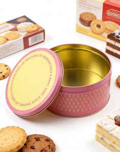 Empaque de Regalo Redondo de Hojalata de Alta Capacidad con Impresión Personalizada para Galletas y Pasteles, Ideal para Bodas y Navidad - Product Image 4