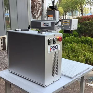 Machine de marquage laser fibre CNC portable de type split 20W 30W 50W refroidie par air pour métal, codes-barres, compatible DXF/BMP/AI/PLT - Product Image 1