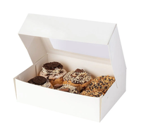 Boîtes d'emballage personnalisées en gros pour beignets et biscuits, en papier d'art, auto-érectables, écologiques, pour chewing-gum et autres produits