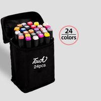 Jeu de marqueurs à base d'alcool à double pointe avec logo OEM pour croquis