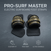 Nouvelle Arrivée Sangles de Fixation pour Planche de Surf Personnalisables en Couleur et Taille, Texture Dorée, Antidérapantes Hexagonales, Fixations de Pont, Coussinets pour Jetboard, Surf