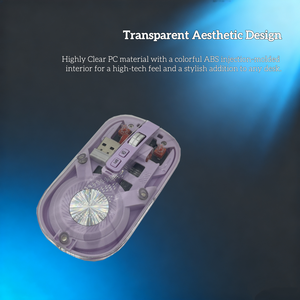 Tùy chỉnh thiết kế độc đáo có thể điều chỉnh DPI yên tĩnh bấm vào <span class=keywords><strong>5D</strong></span> sạc trong suốt 2.4G BT 2 chế độ chuột không dây cho văn phòng PC - Product Image 4