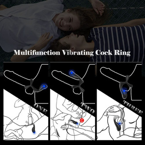 Juguetes sexuales de silicona para parejas, anillo para mejorar la erección de larga duración, vibrador <span class=keywords><strong>Anal</strong></span>, masajeador de próstata, tapón <span class=keywords><strong>Anal</strong></span>, anillo para pene para hombres - Product Image 4