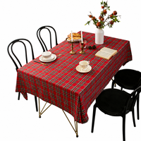 Nappe de Noël à carreaux antidérapante rectangulaire pour table à manger