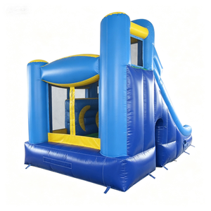 ปราสาทลมเป่าลมพร้อมสไลเดอร์และอุโมงค์พิมพ์โลโก้ได้ วัสดุ PVC สำหรับใช้งานเชิงพาณิชย์ ติดตั้งง่าย รับน้ำหนักได้ 500 กก. รองรับ 10 คน - Product Image 4