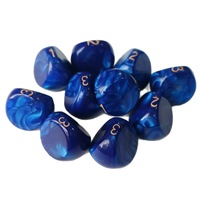 Dés D3 personnalisés en gros, dés à 3 faces arrondies, dés à rouler uniques en acrylique marbré nacré, D3 individuel pour jeux de rôle, jeux de cartes et jeux de table