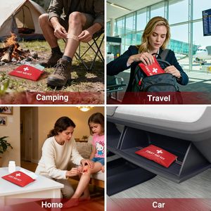 カスタムロゴ入りファッション防水オックスフォード布製救急箱、緊急医療用品付き、アウトドア旅行用携帯医療ポーチ - Product Image 6