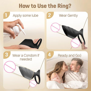 AITT <strong>Custom</strong> Silicone <strong>Penis</strong> Rings 10 Frequency Vibration Lock Ring for Men's Trainer Powerful Vibrating Cock Ring - Product Image 3