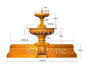 Molde de inyección de alta calidad para fuente de león cuadrada de hormigón para exteriores, con ABS de alta resistencia y varilla de refuerzo interna. - Product Image 4