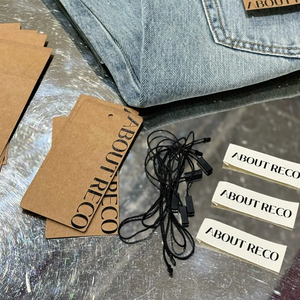Chất lượng cao tùy chỉnh Retro thiết kế in giấy jeans hangtags với logo thân thiện với môi trường chuyên nghiệp sản xuất - Product Image 2