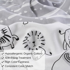 Soft Stretch Knit Organic Cotton Baby Fitted Standard Crib Sheet 52x28 with GOTS Jersey for Newborn Boys Girls Nursery <strong>Bedding</strong> - Product Image 5