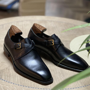 Nouvelle Arrivée Tendance Chaussures Habillées en Cuir Véritable pour Hommes à Double Boucle Monk Strap, Idéales pour Affaires, Mariages et Cérémonies d'Automne - Product Image 2