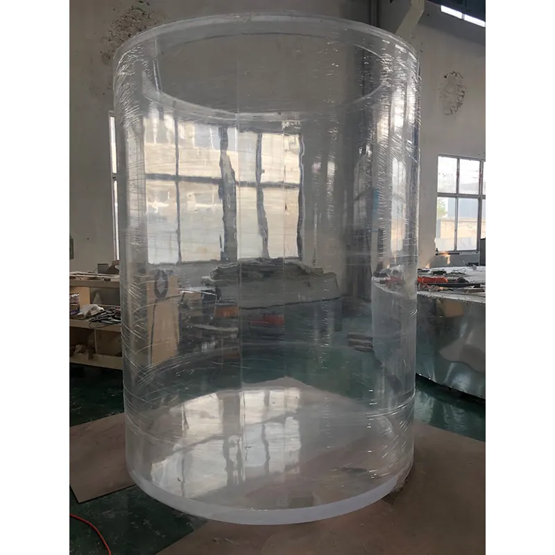 चीन निर्माता अनुकूलित स्पष्ट दौर ग्लास एक्रिलिक मछलीघर टैंक