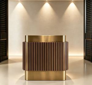Mesa y Sillas de Oficina, Mostrador de Recepción, Mostrador Pequeño para Recepción, Mostrador de Recepción para Salón, Moderno - Product Image 1