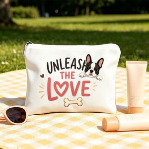 Toiletry Pouch - Zipper Closure Cosmetic Suitable for <b>Travel</b> Gym Daughters Dog-Themed <b>Gift</b> Bag with Versatile Use for Daily - Product Image 1