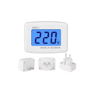 AC Meter Head Plug Tipo 110V-220V Digital AC LCD Voltímetro