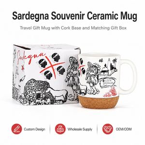 Nouvelle conception <span class=keywords><strong>de</strong></span> tasse à café souvenir avec base en liège et boîte cadeau - Product Image 1