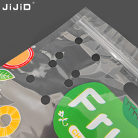 JIJID Herbruikbare voedselzak Fruit Druiven Plastic Ziplock Zak Groente Fruit Vershoudzak Mat Zwart Zak