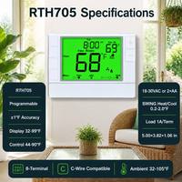 Termostato de Habitación Programable al por Mayor, 24 V CA o 2 Pilas AA 1 ° F Precision SWING 0.2~2.0 ° F para América del Norte Residencial