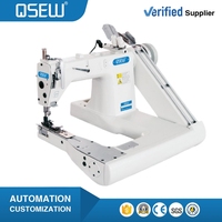 Machine à coudre industrielle QS-927 à deux aiguilles, alimentation hors du bras, sans tire-fil