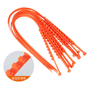 Cadenas de nieve para coche con abrazaderas de cable, de un solo punto de fijación y doble diente, para emergencias, antideslizantes en caminos nevados y con barro. - Product Image 3