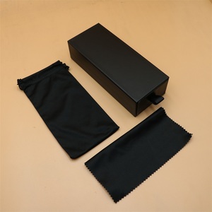 Estuche y Bolsa <span class=keywords><strong>para</strong></span> <span class=keywords><strong>Gafas</strong></span> de Sol y de Vista con Logotipo Personalizado, Empaque de Lujo en Caja de Papel Blanco y Negro, Popular y en Stock - Product Image 4