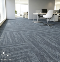 Dalles de moquette modulaires 50x50cm, dos PVC, boucle PET, insonorisantes, pour bureaux, projets, entrepreneurs, salles de conférence