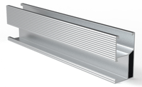 Structure de montage sur toit en aluminium noir pour rail solaire, profil de support personnalisé en alliage pour panneaux solaires domestiques