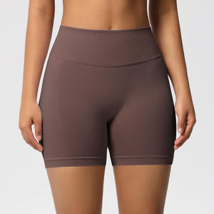 Scrunch Butt Workout Shorts Mujer Seamless V Cross Waist Sport Gym Amplify Shorts - Product Image 2