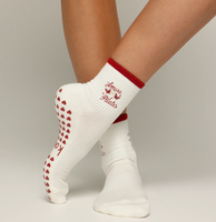 Chaussettes antidérapantes en coton tricotées pour le yoga et le Pilates pour femmes, avec logo personnalisé (corps/poignet/semelle) - POPSOX