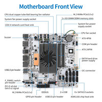 Placa base CWWK M11 NAS de 8 bahías i5-8265U con LAN dual de 2.5GbE I226V, 2x NVMe PCIe3.0x2, 4xPCIe, RAM DDR4, SSD 4C/8T, Mini ITX para PC.