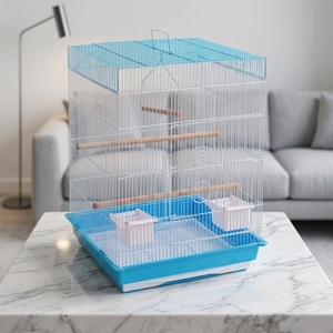 Jaula Grande de Hierro Forjado para Pájaros, Forma de Casa, <span class=keywords><strong>Aviario</strong></span> Profesional para Cría, Venta al Por Mayor - Product Image 1