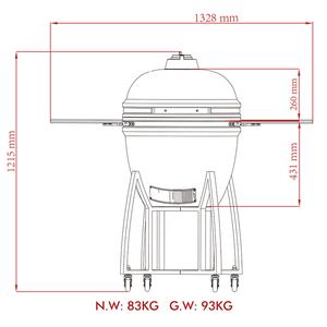 Barbecue rôtissoire à KAMADO, gril d'10 pouces, rôtissoire d'extérieur, en argile, barbier, allemagne - Product Image 3