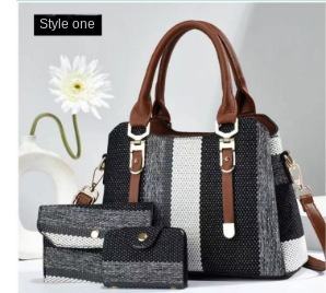 Nuevo bolso cruzado de estilo coreano de gran capacidad, tela que combina con todo, traje portátil de tres piezas, una correa, bolso de moda de PU para madre 106 - Product Image 6