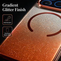 Universelle Glitzer-Magnet-PC-Handyhülle für iPhone 17 Pro Max 16 15 14 Samsung S25 Ultra Stoßfest Weich Schlank Staubdicht